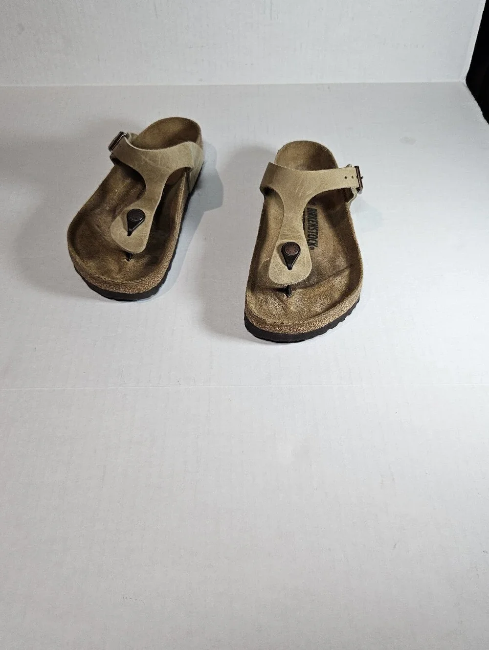 Birkenstock Bohemian Tan Leather Thong Sandals EU 39/US 8 Beachy Comfort Shoe - Picture 1 of 8